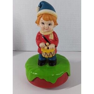 Drummer Boy Spinning Musical Figurine Figure Hong Kong 1973 Holiday Christmas
